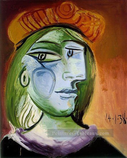 Portrait Femme 1938 cubism Pablo Picasso Peintures à l'huile